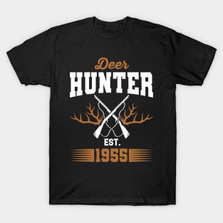 Gifts for 66 Year Old Deer Hunter 1955 Hunting 66th Birthday Gift Ideas T-Shirt
